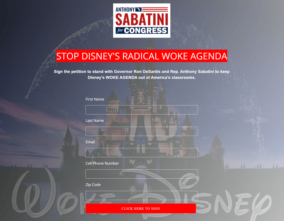 Sabatini Disney Petition